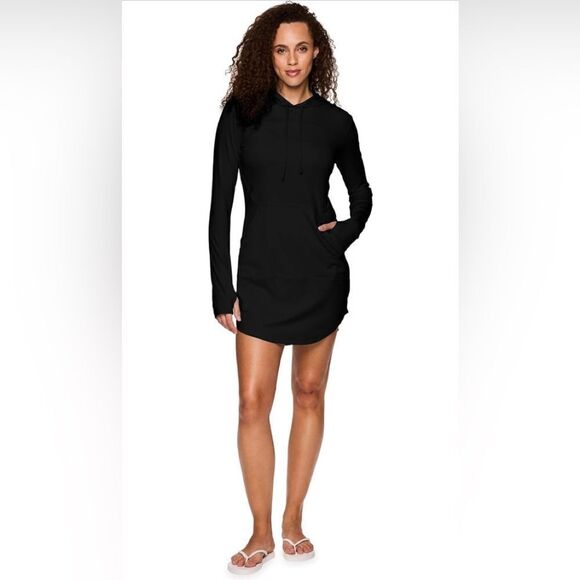 Avalanche Size Medium women's long sleeve UPF50 coverup sundress w/pockets - Picture 3 of 16